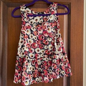 floral peplum tank